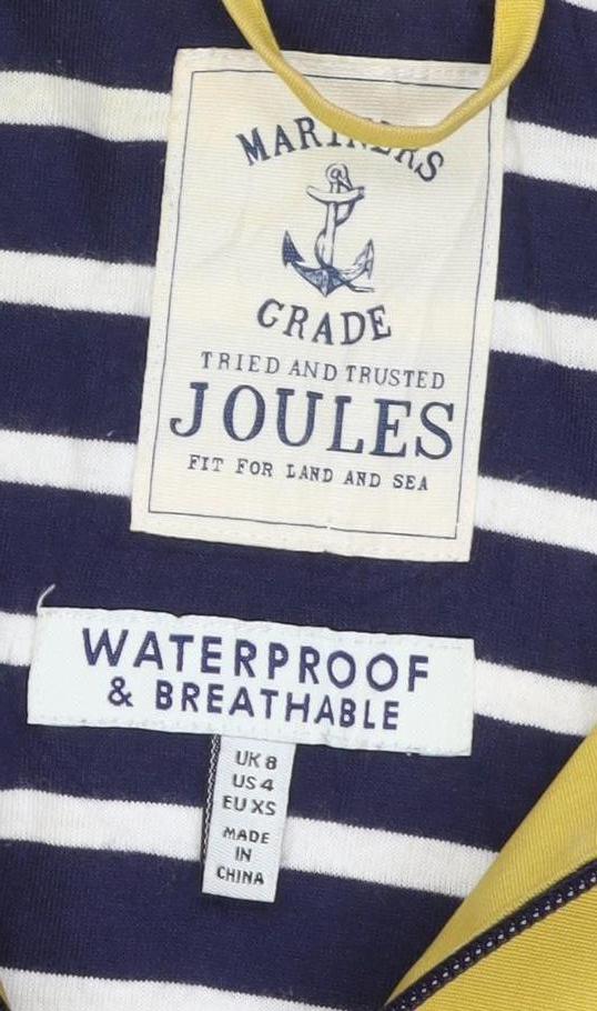 Joules Women's Yellow Rain Coat, Size 8, Waterproof
