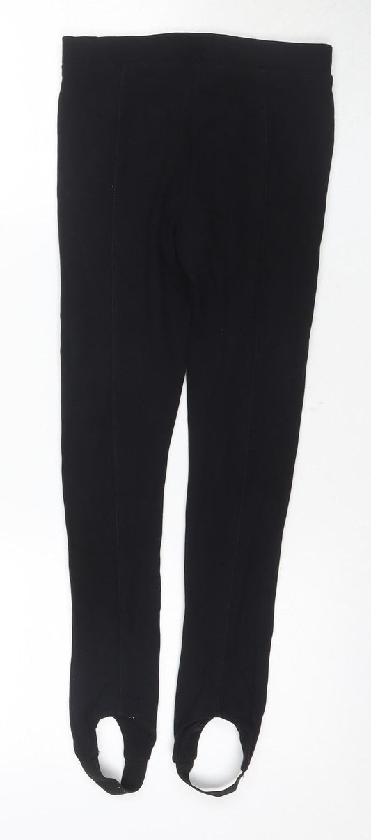 Next Girls Black Stirrup Leggings, Size 10 Years