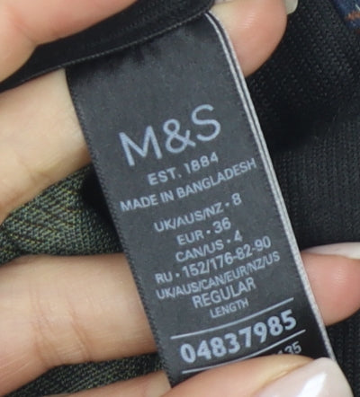 Marks and Spencer Women's Plaid Pencil Skirt 8