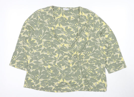 Eastex Women's Green Floral Wrap Blouse Size 18