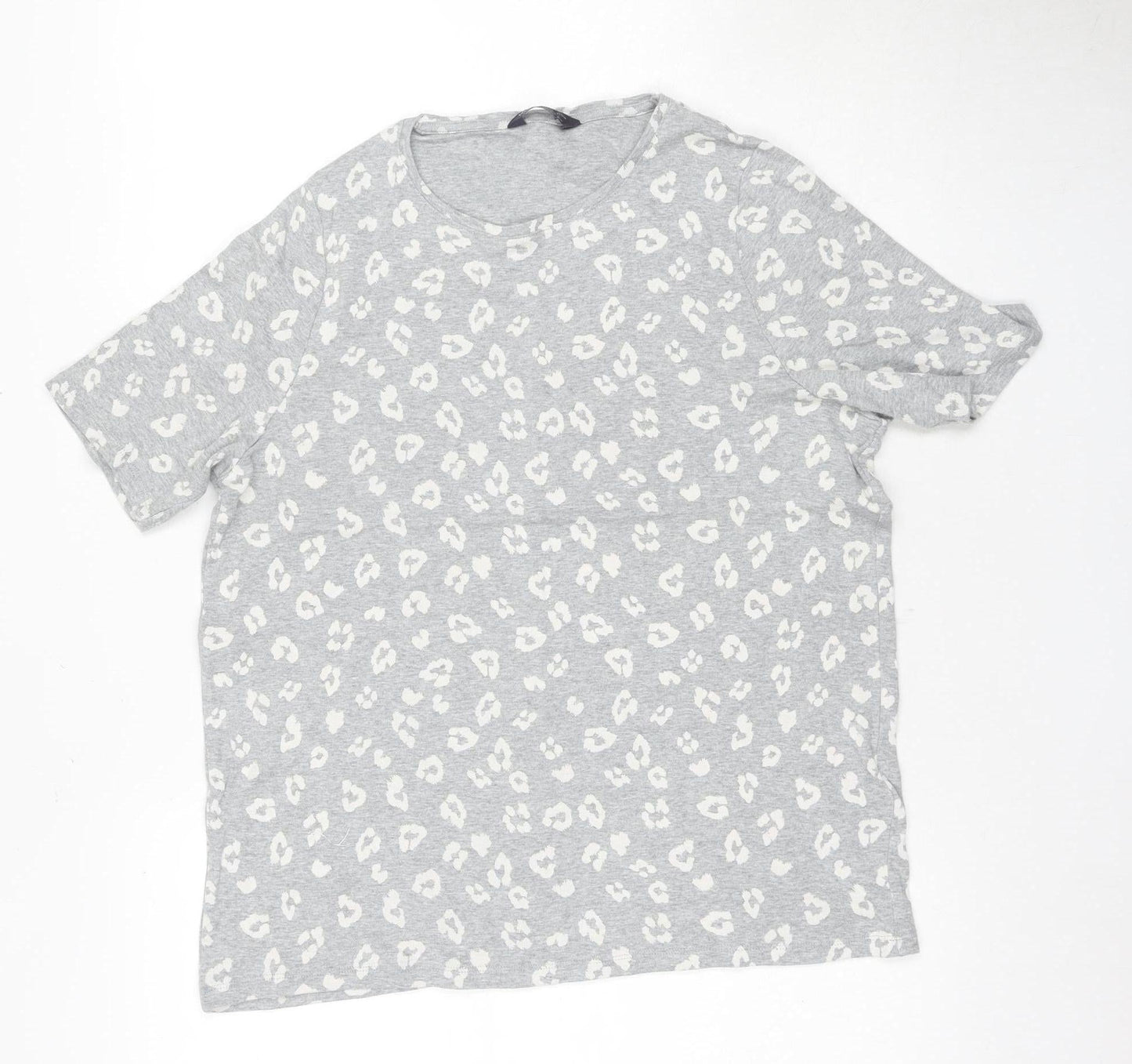 Marks and Spencer Women's Grey Animal Print T-Shirt Size 20