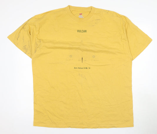 Hanes Men's Yellow 2XL Graphic T-Shirt