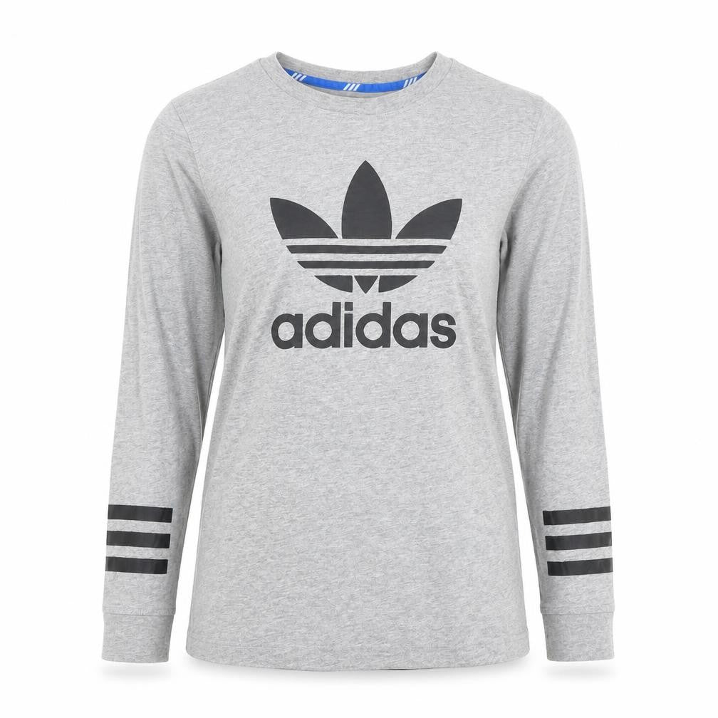 Unisex Adultss UK Size 8 adidas Grey Cotton T-Shirt
