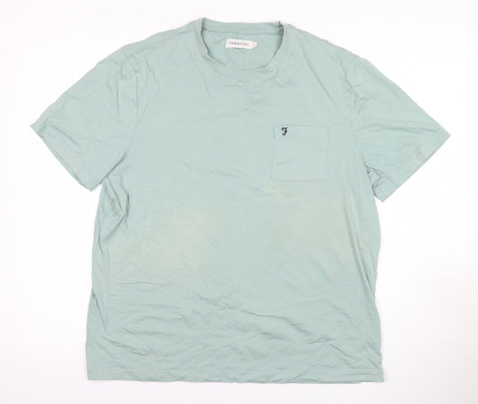 Farah 1920 Men's Green Cotton T-Shirt, Size L