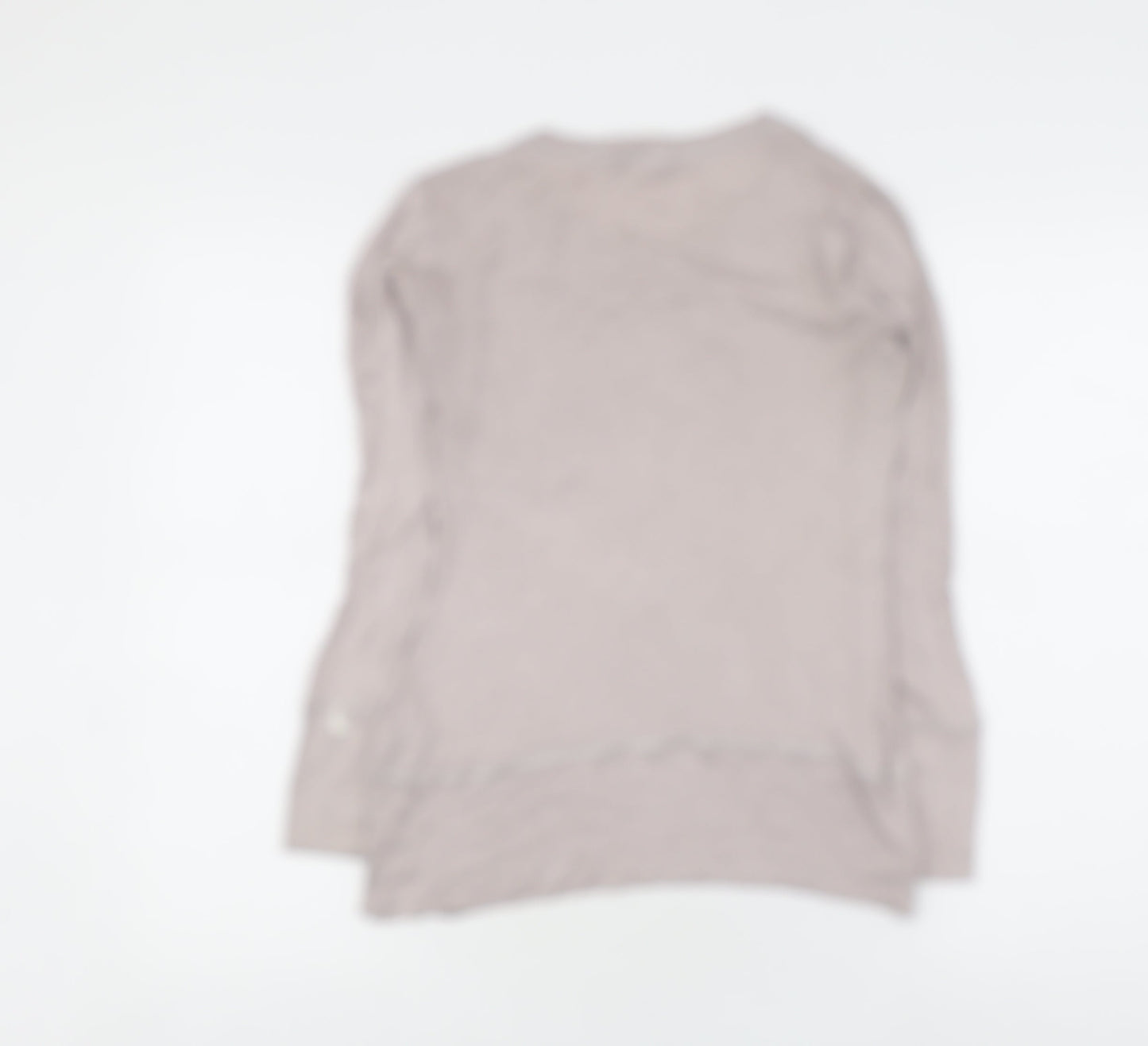 Velvet Women Beige Long Sleeve Basic T-Shirt Size 10