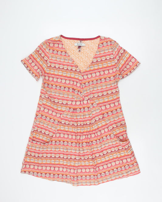 Weird Fish Women's Multicoloured Short Sleeve Dress
