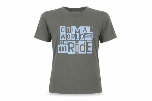 Animal Womens Grey T-Shirt XS Jersey Short Sleeve