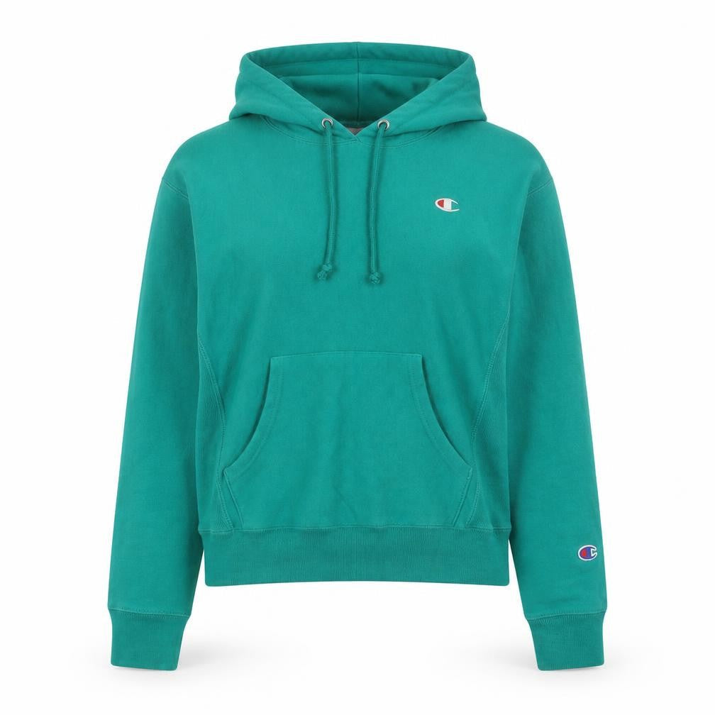 Womens UK S Relaxed Champion Green Pullover Hoodie