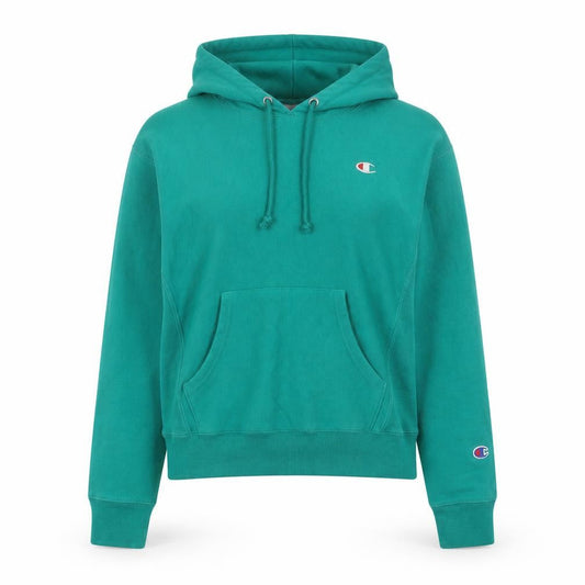 Womens UK S Relaxed Champion Green Pullover Hoodie