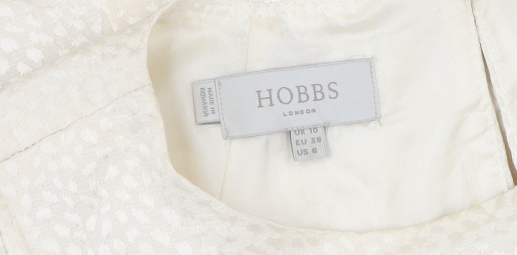 Hobbs Women's Ivory Sheath Dress Size 10, Formal Occasion