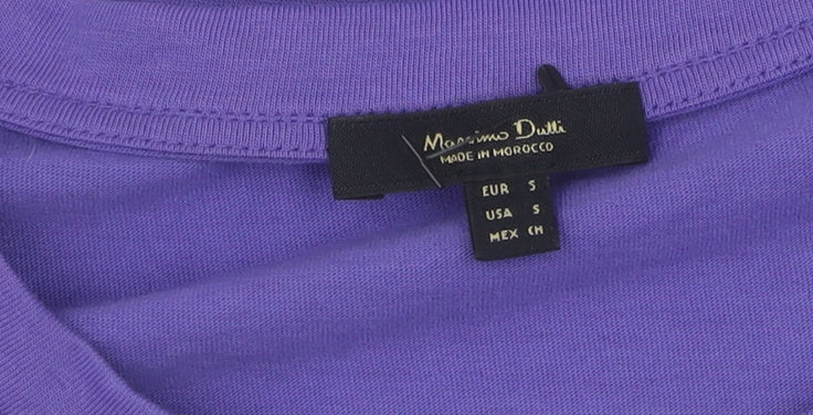 Massimo Dutti Women's Purple Cotton Tank Top, Size S