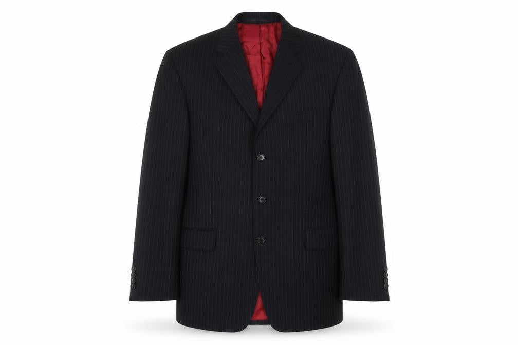Mens 42 Chest Regular Austin Reed Black Three-Button Suit Jacket