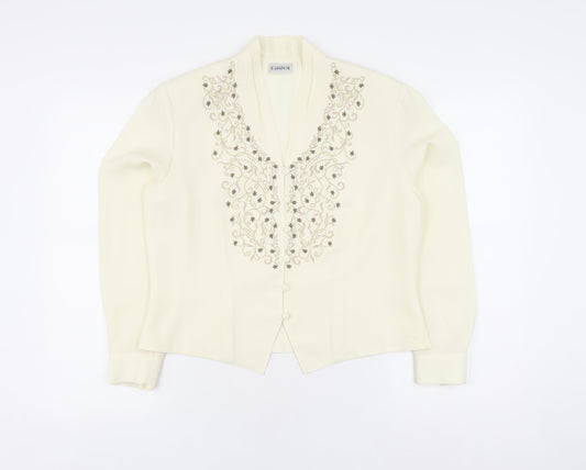 Eastex Women's Ivory Embroidered Tunic Blouse Size 12