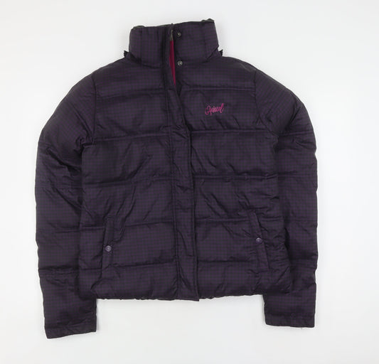 Animal Women's Purple Puffer Jacket Coat - Size 10, Winter Style