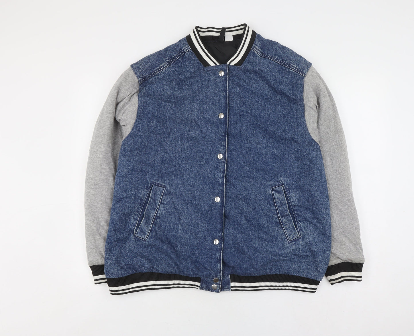 DIVIDED Men's Blue Varsity Jacket S - Casual Style