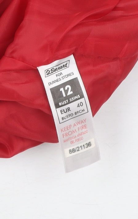 Dunnes Stores Women's Red Basic Cape Jacket Size 12