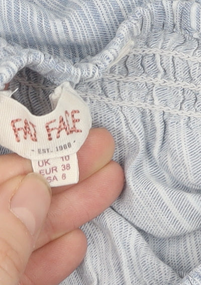 Fat Face Women's Blue Off Shoulder Blouse Size 10