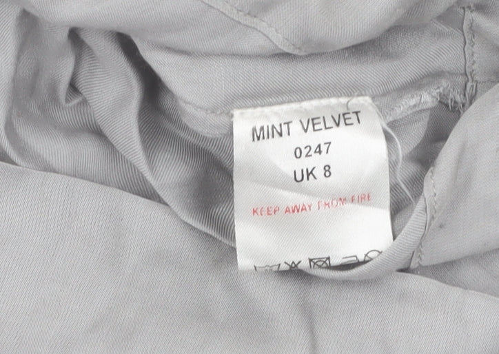Mint Velvet Women's Grey Balloon Sleeve Top
