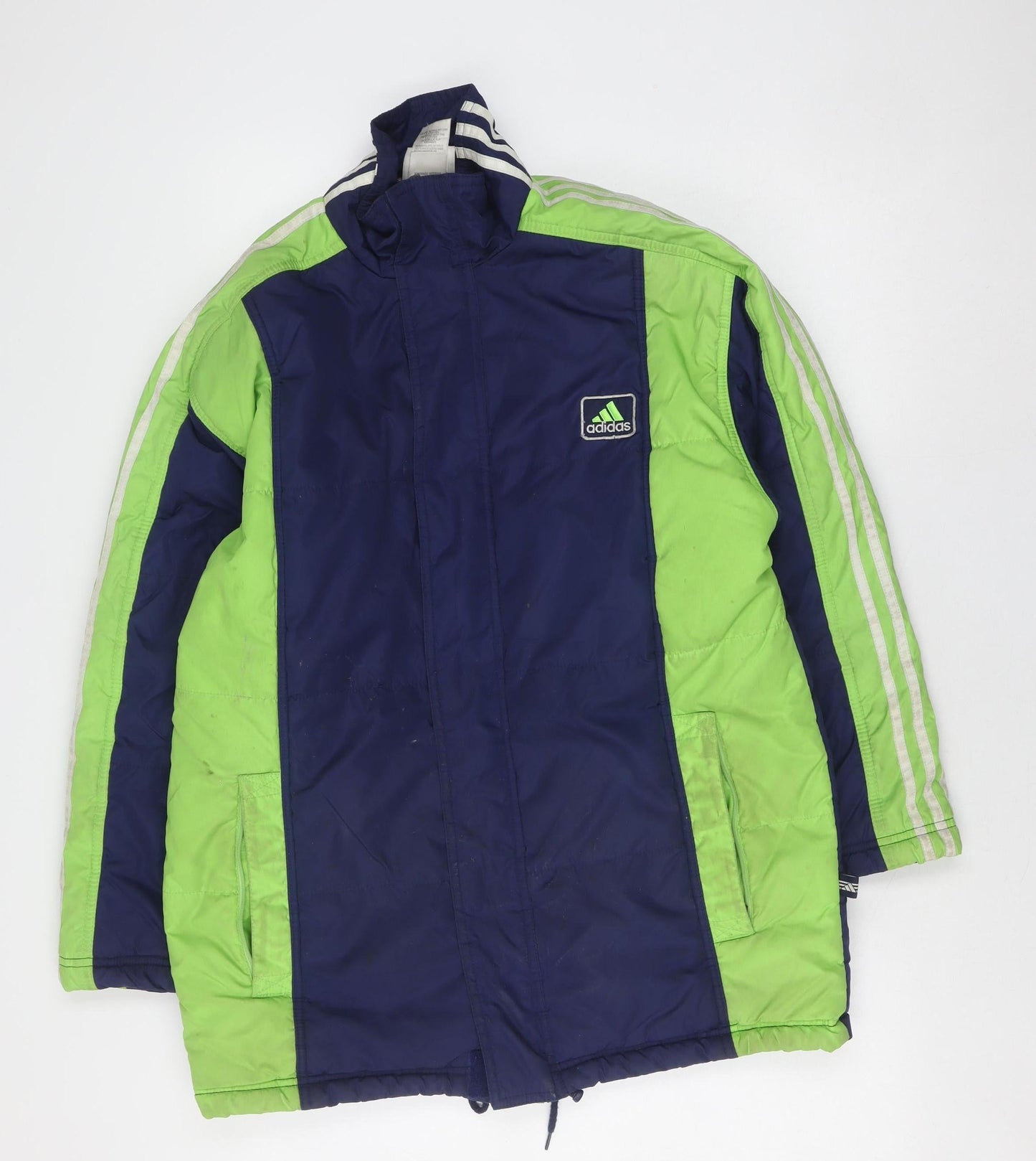 Adidas Men's Puffer Jacket Blue Green Size 164