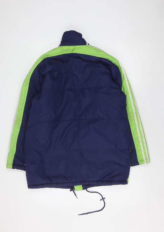 Adidas Men's Puffer Jacket Blue Green Size 164