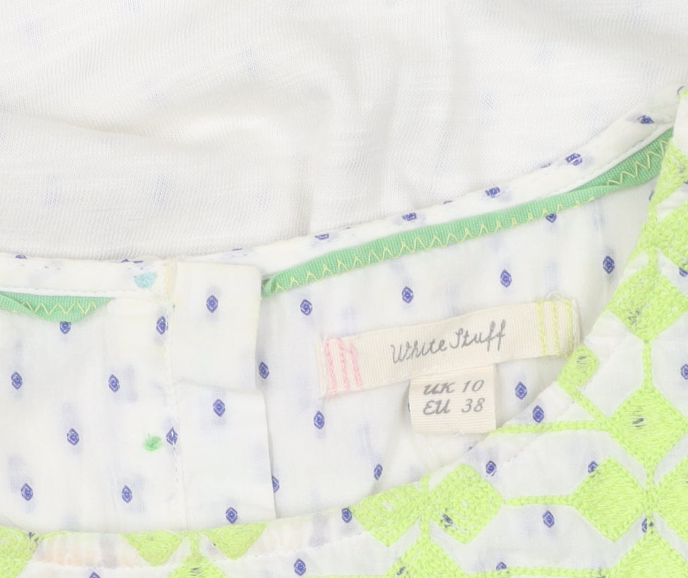 White Stuff Women's Polka Dot Blouse, Size 10 - Casual Wear