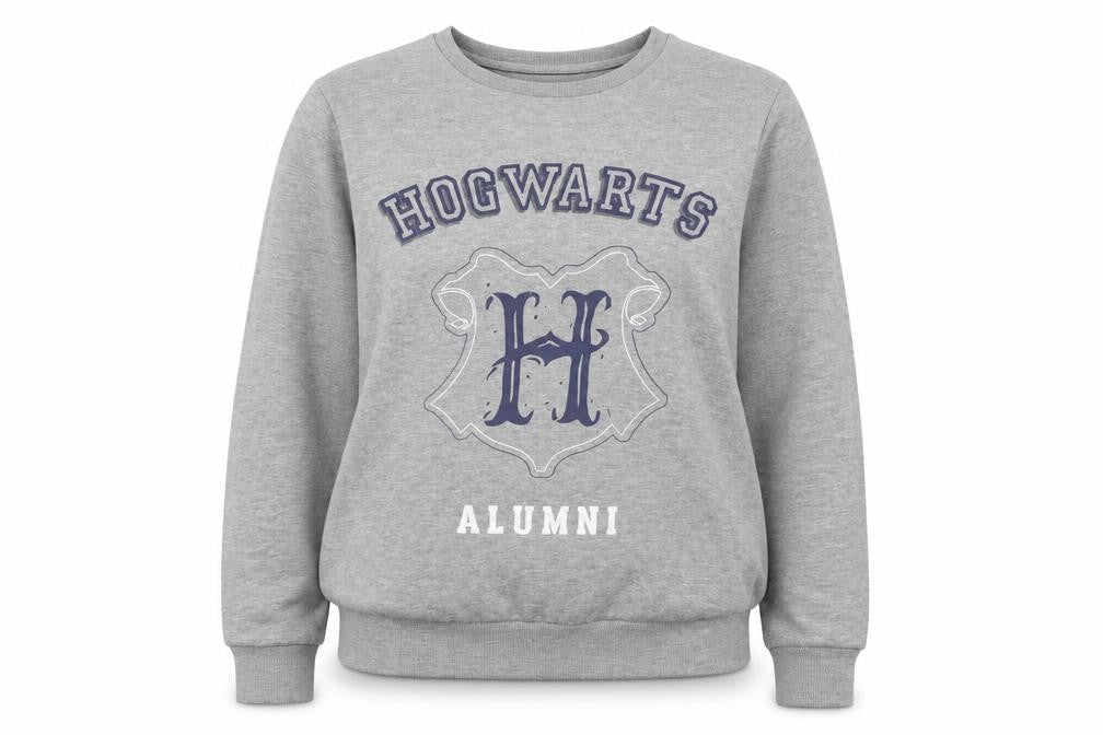 Unisex Adults UK S Regular Harry Potter Grey Pullover Sweatshirt