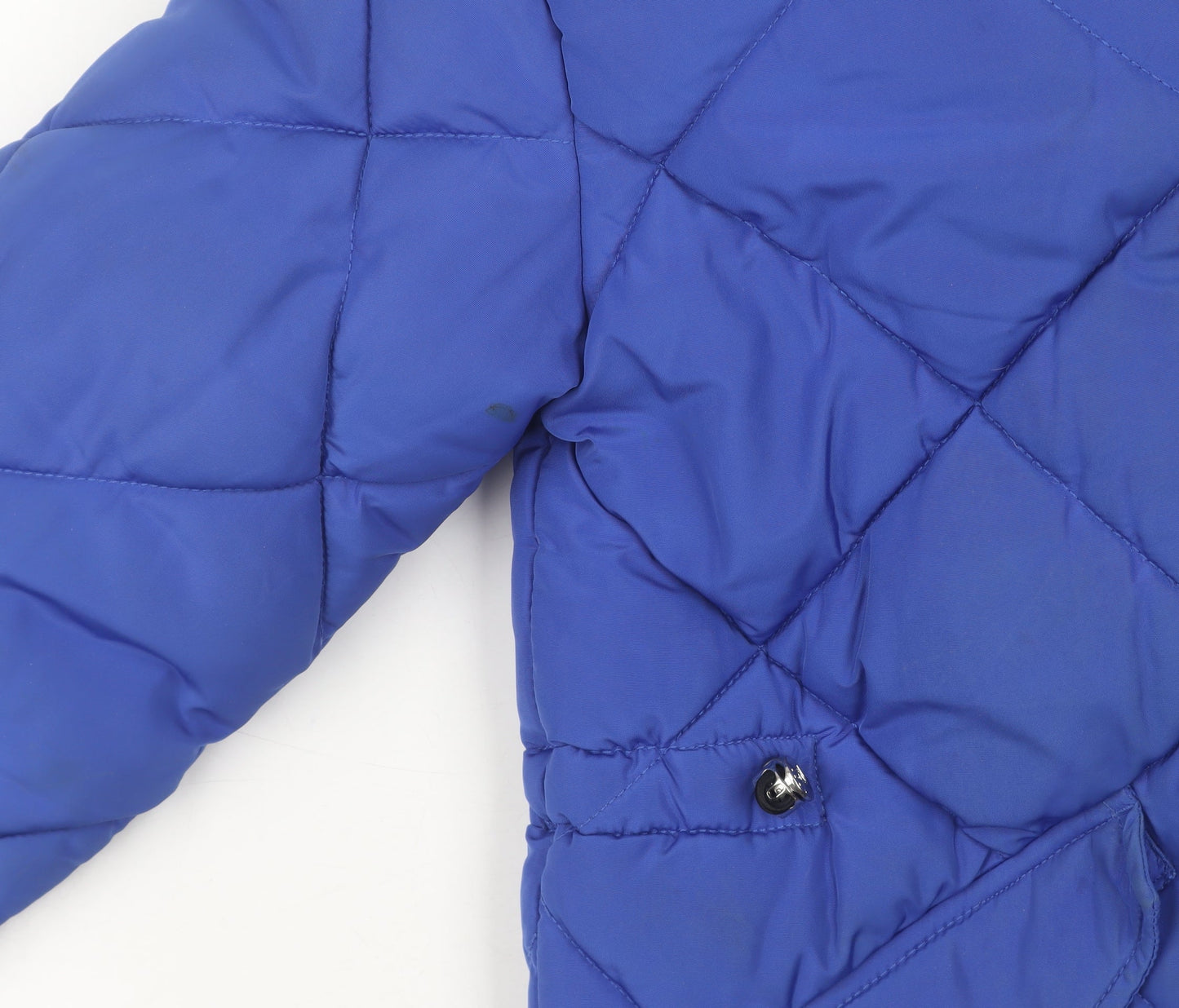 River Island Women's Blue Puffer Jacket Size 8