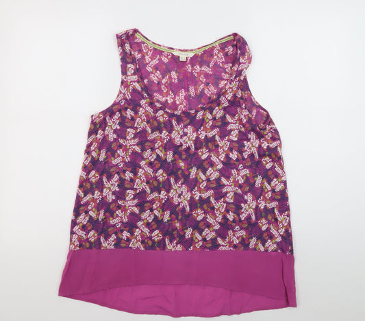 White Stuff Women's Multicoloured Floral Linen Tank
