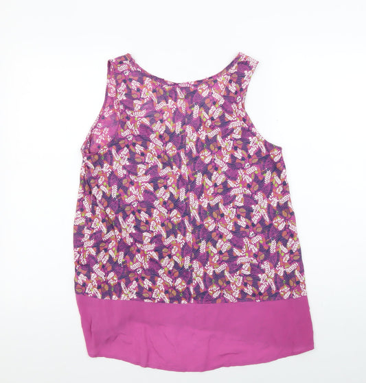White Stuff Women's Multicoloured Floral Linen Tank
