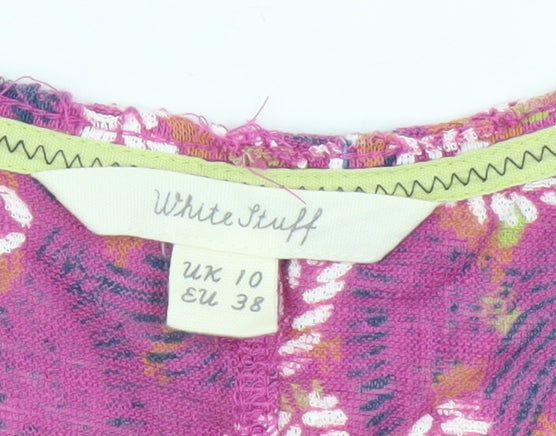 White Stuff Women's Multicoloured Floral Linen Tank
