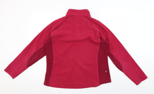 Mountain Life Women's Red Pullover Fleece Zip Sweatshirt Size 16