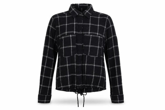 Womens UK Size XS Abercrombie & Fitch Black Cotton Blend Button-Up