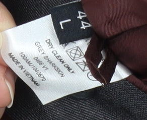 T.M. Lewin Men's Grey Blazer Size 44L Wool Business Attire
