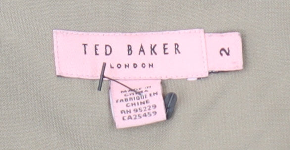 Ted Baker Women's Beige Silk Geometric Camisole Tank