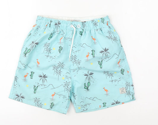 Tokyo Laundry Boys Blue Swim Shorts 11 Years, Beach Pattern