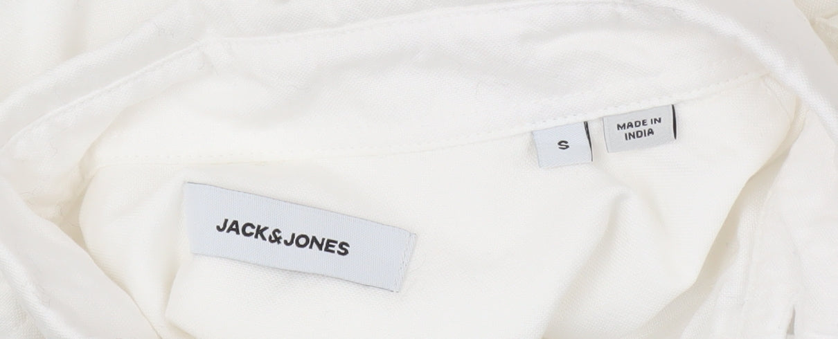 Jack & Jones Men's White Dress Shirt, Small
