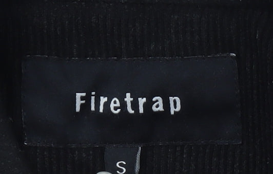 Firetrap Men's Black Quilted Bomber Jacket - Size S