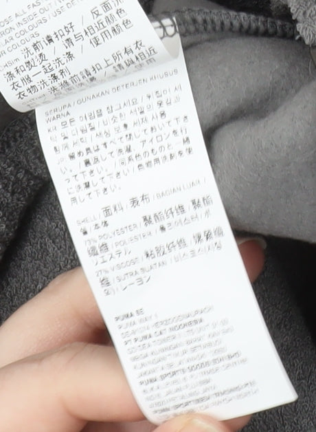 Puma Men's Grey XL Full Zip Hoodie with Logo