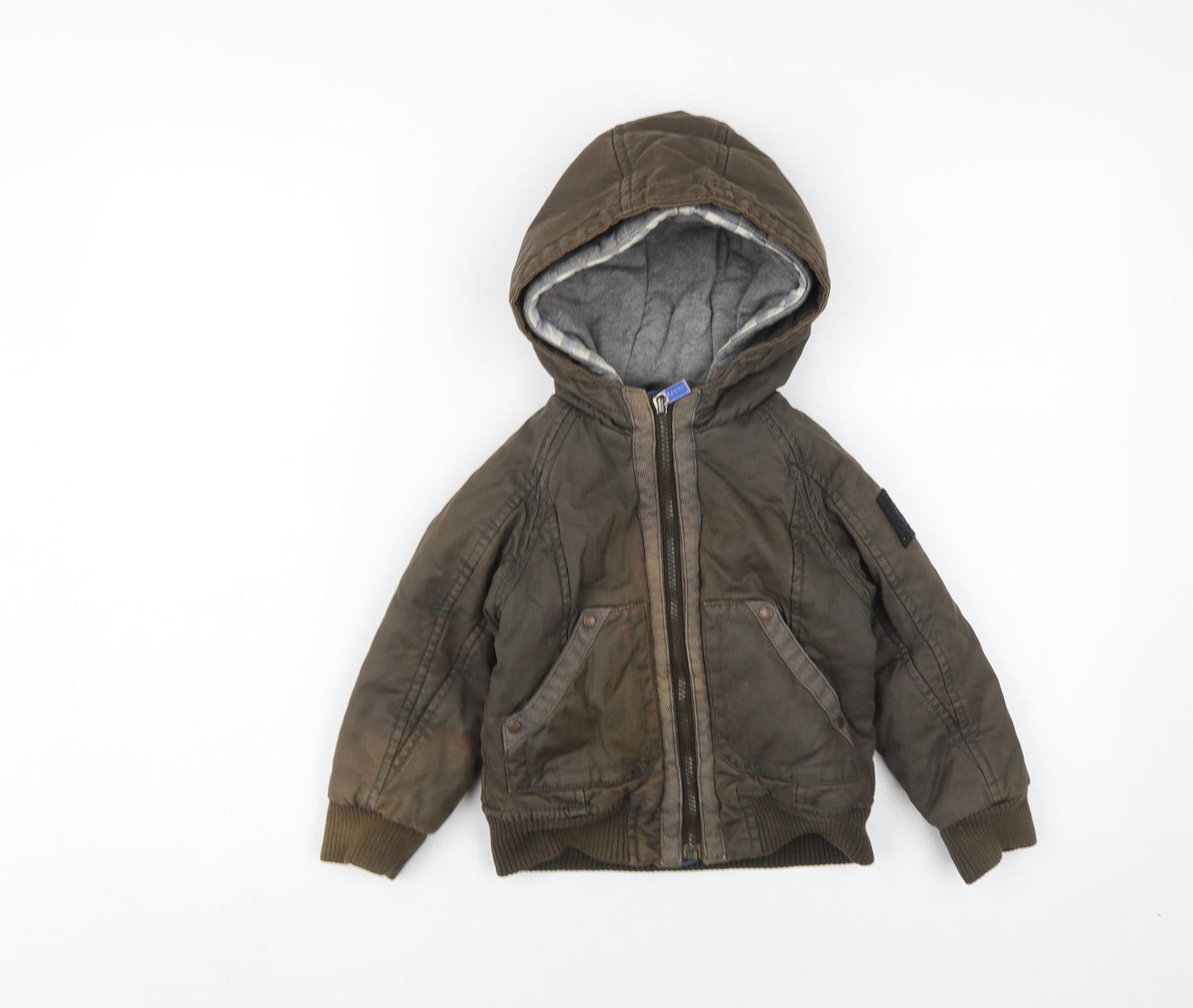 Ted Baker Boys Brown Hooded Puffer Jacket 4 Years