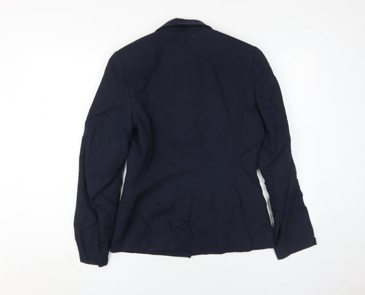 Laura Ashley Women's Blue Wool Suit Jacket Size 8