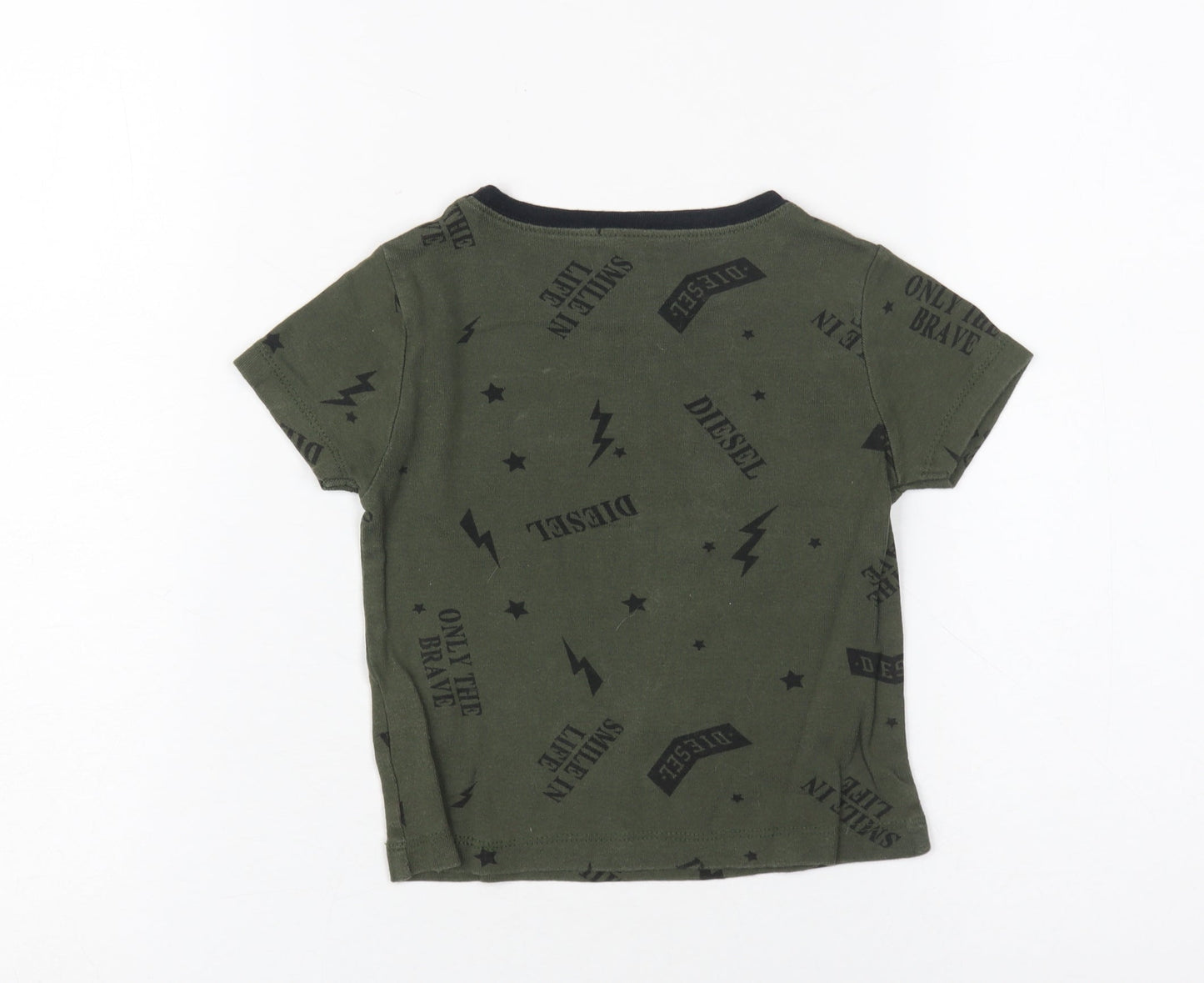 Diesel Boys Green Graphic Print T-Shirt, Size 5 Years