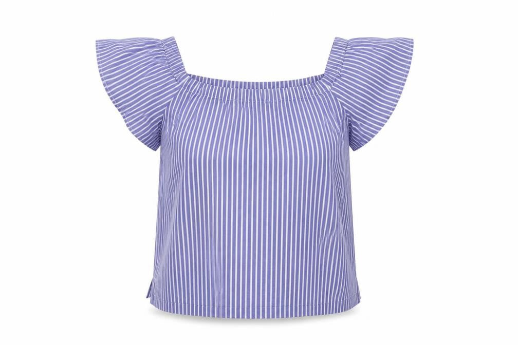 Womens UK Size XS Banana Republic Blue Cotton Blend Blouse