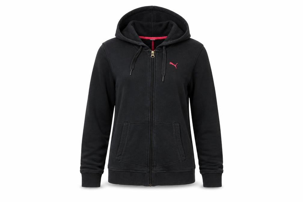 Womens UK 12 Regular PUMA Black Full Zip Hoodie