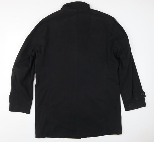 J by Jasper Conran Men’s Black Cotton Overcoat L