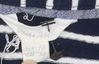 White Stuff Women's Blue Striped Shift Dress Size 10