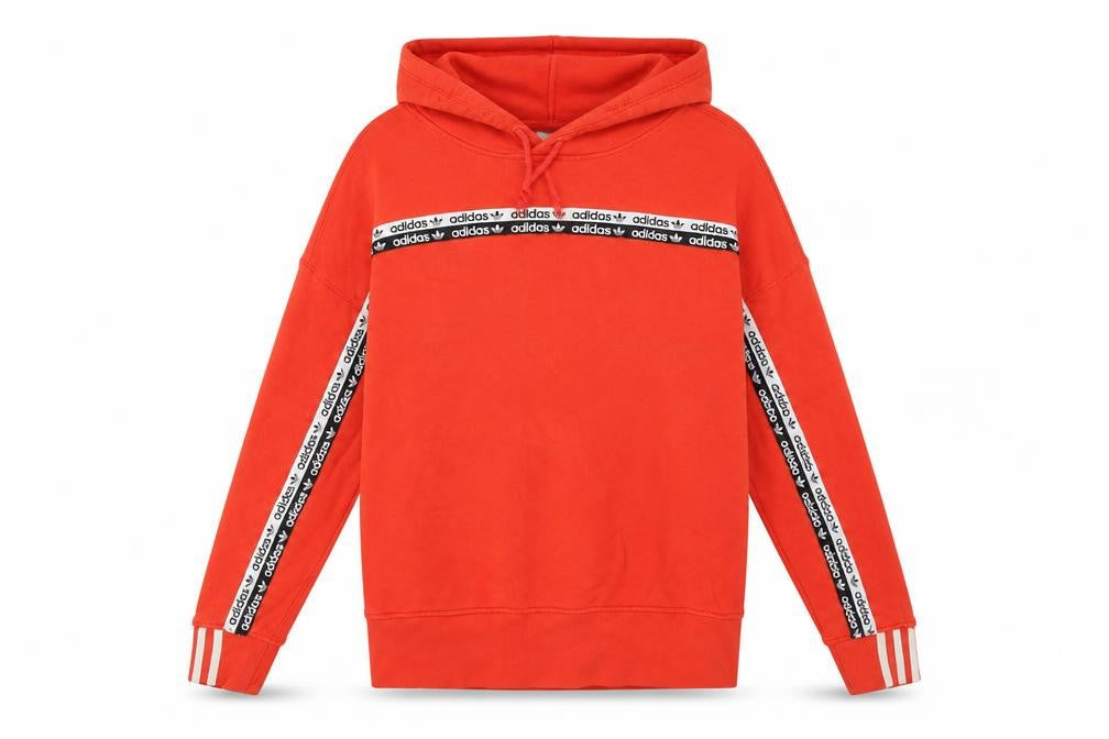 Womens UK 10 Regular adidas Red Pullover Hoodie