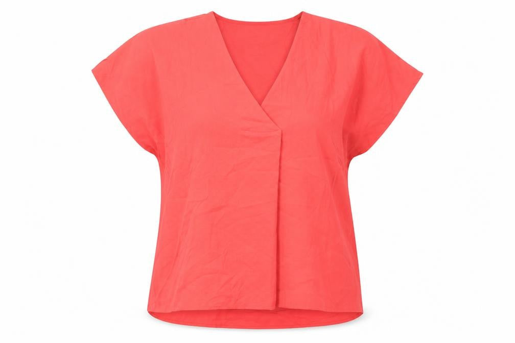 Womens UK Size M French Connection Red Polyester T-Shirt