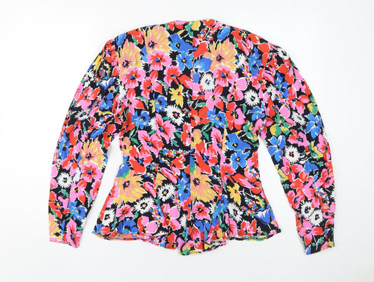 Wallis Women's Multicoloured Floral Blouse Size 10