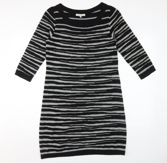Laura Ashley Women's Black Striped Dress Size 12