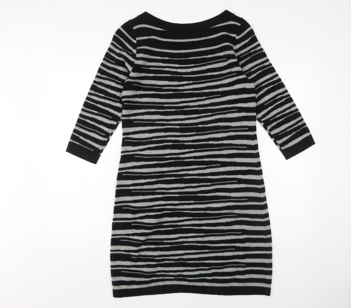 Laura Ashley Women's Black Striped Dress Size 12